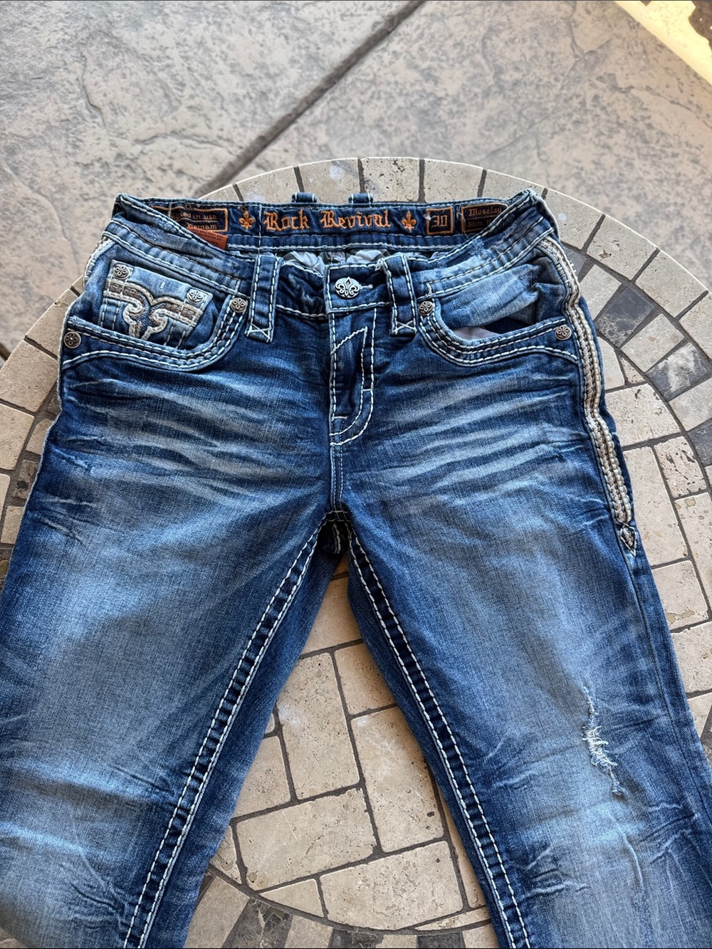 Rock Revival Men's Dark Blue Jeans